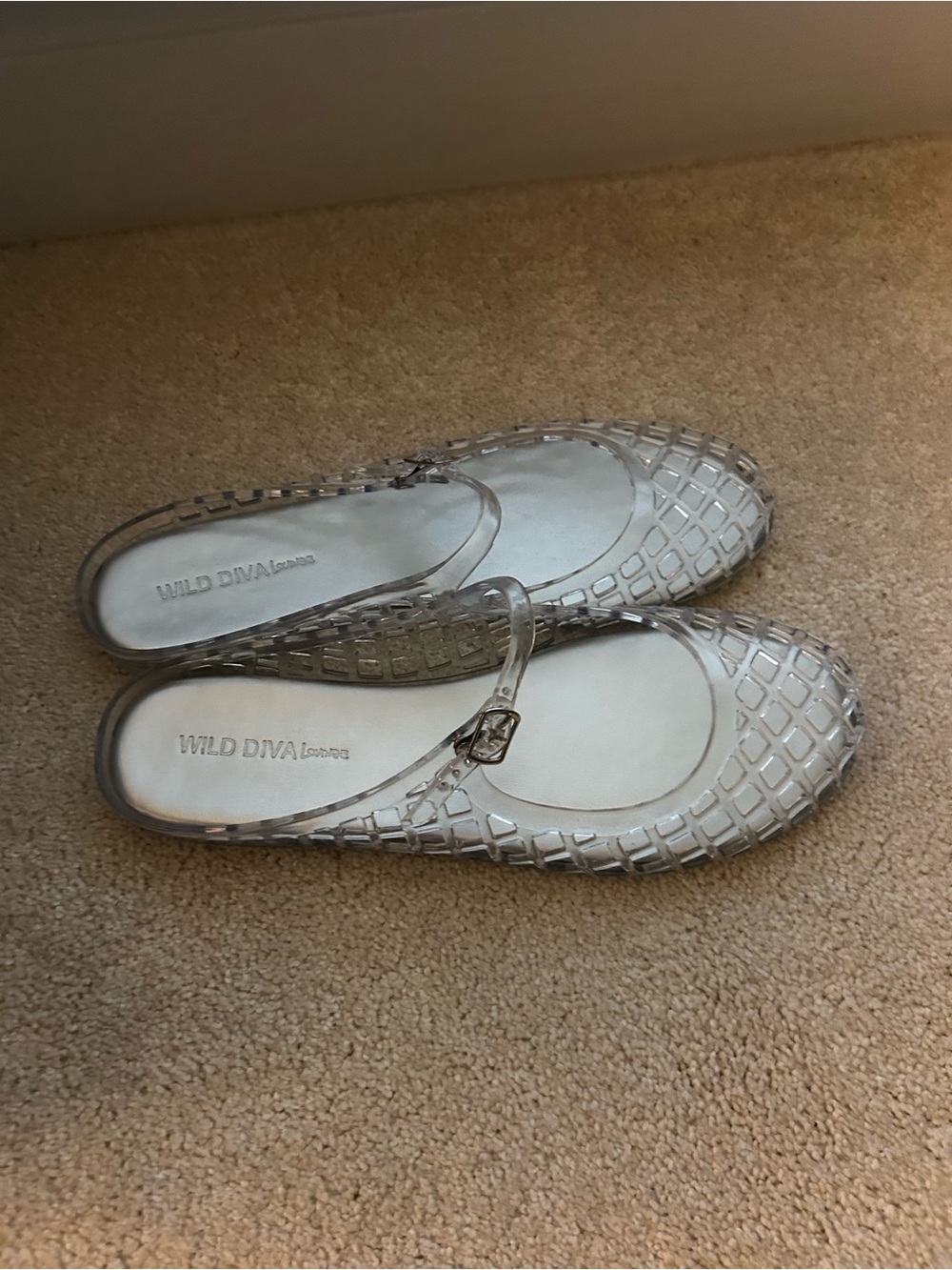 NEW Clear Jelly Mary Jane Flats - Size 9